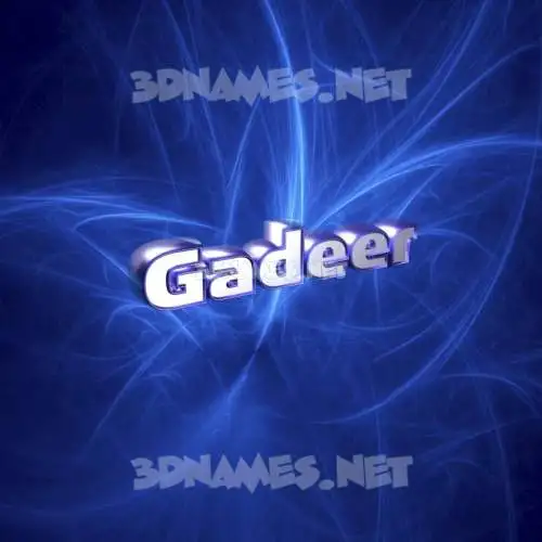 gadeer in Plasma style - 3D name wallpaper gadeer in Plasma style - 3D name wallpaper
