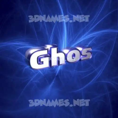 ghos in Plasma style - 3D name wallpaper