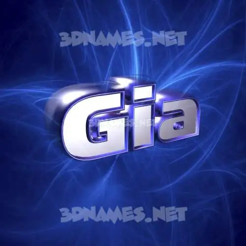 gia in Plasma style - 3D name wallpaper gia in Plasma style - 3D name wallpaper