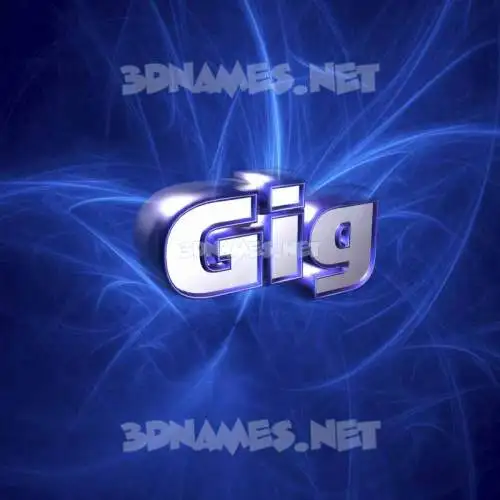 gig in Plasma style - 3D name wallpaper