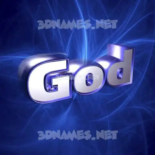god in Plasma style - 3D name wallpaper