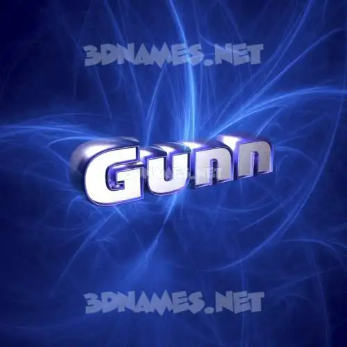 gunn in Plasma style - 3D name wallpaper
