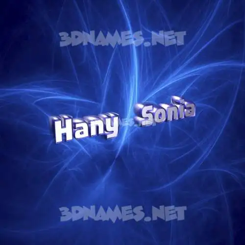 hany sonia in Plasma style - 3D name wallpaper hany sonia in Plasma style - 3D name wallpaper