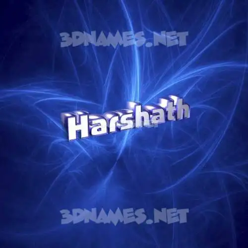 harshath in Plasma style - 3D name wallpaper