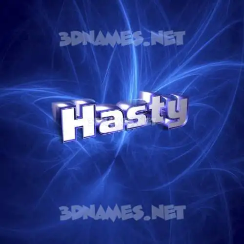 hasty in Plasma style - 3D name wallpaper