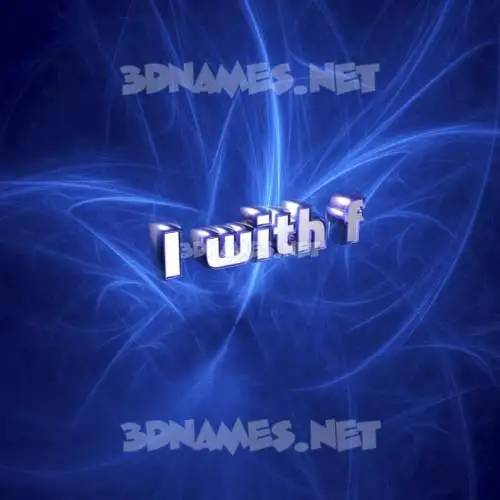 i with f in Plasma style - 3D name wallpaper i with f in Plasma style - 3D name wallpaper