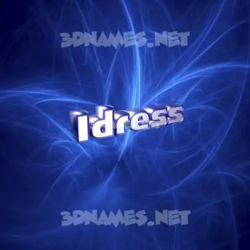 idress in Plasma style - 3D name wallpaper idress in Plasma style - 3D name wallpaper
