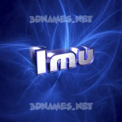 imu in Plasma style - 3D name wallpaper