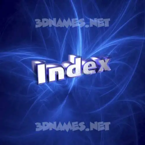 index in Plasma style - 3D name wallpaper