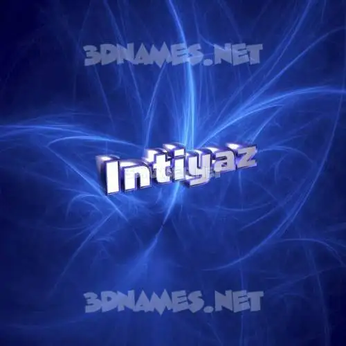 intiyaz in Plasma style - 3D name wallpaper