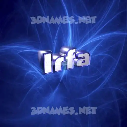 irfa in Plasma style - 3D name wallpaper