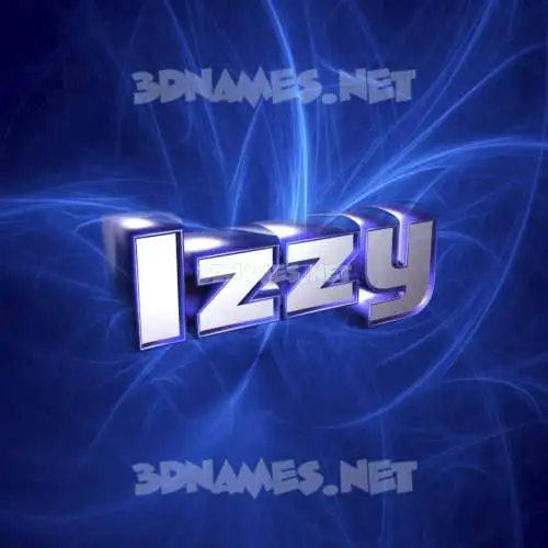 izzy in Plasma style - 3D name wallpaper