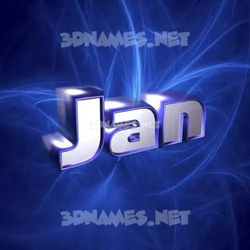 jan in Plasma style - 3D name wallpaper