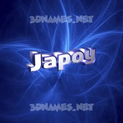 japoy in Plasma style - 3D name wallpaper japoy in Plasma style - 3D name wallpaper