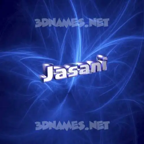 jasani in Plasma style - 3D name wallpaper