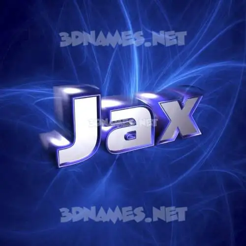 jax in Plasma style - 3D name wallpaper jax in Plasma style - 3D name wallpaper