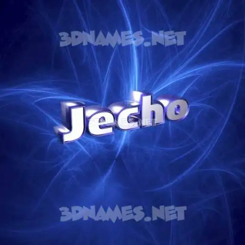 jecho in Plasma style - 3D name wallpaper