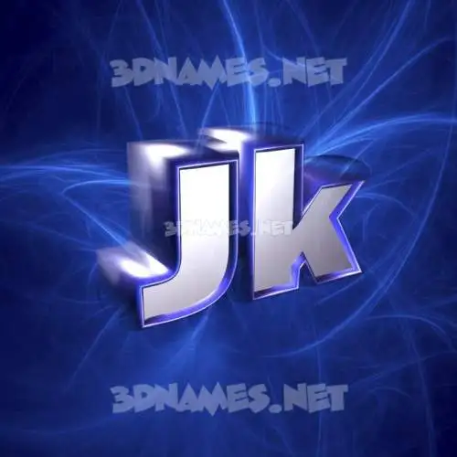 jk in Plasma style - 3D name wallpaper