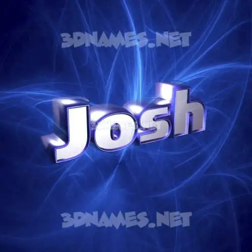 josh in Plasma style - 3D name wallpaper