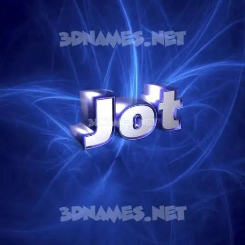 jot in Plasma style - 3D name wallpaper