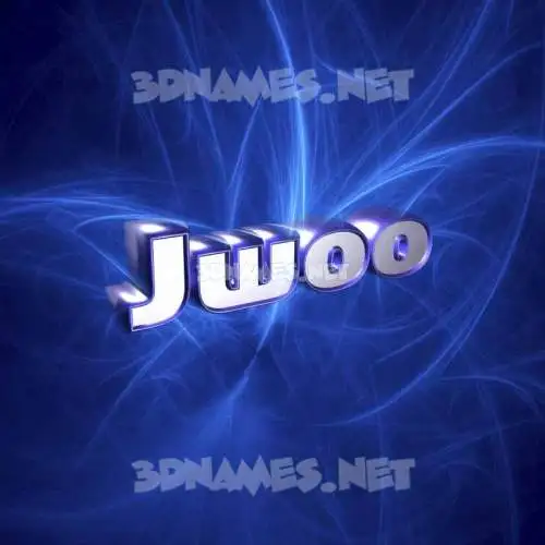 jwoo in Plasma style - 3D name wallpaper