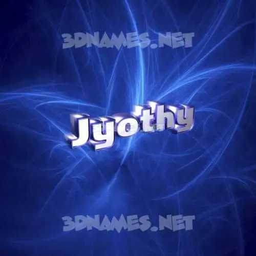 jyothy in Plasma style - 3D name wallpaper