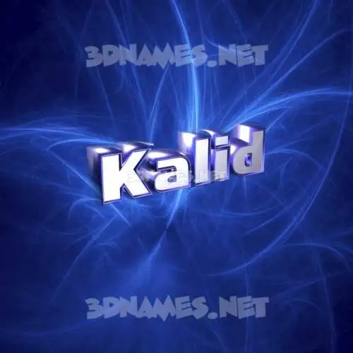 kalid in Plasma style - 3D name wallpaper kalid in Plasma style - 3D name wallpaper