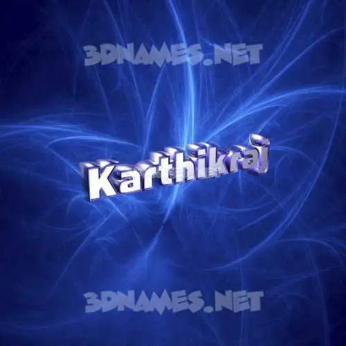 karthikraj in Plasma style - 3D name wallpaper
