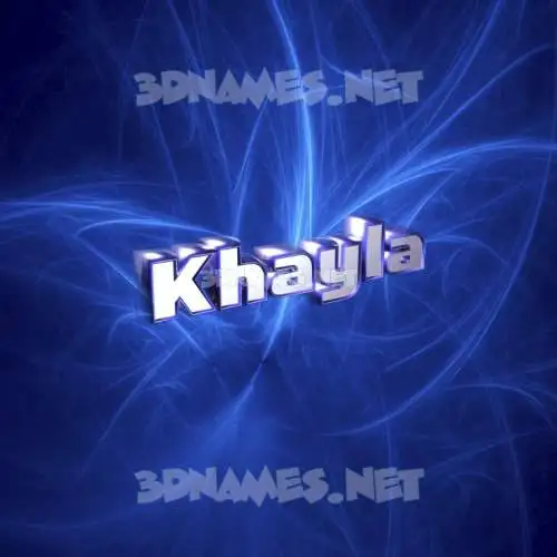 khayla in Plasma style - 3D name wallpaper