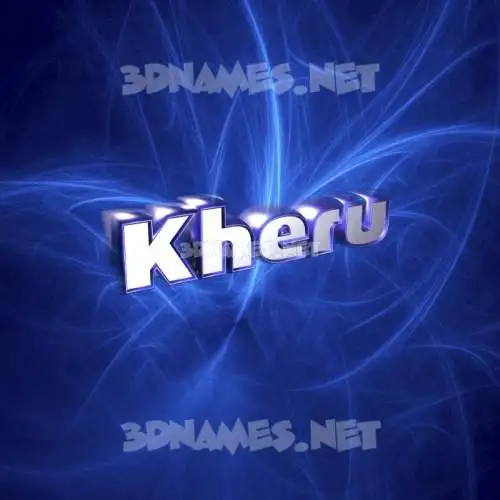 kheru in Plasma style - 3D name wallpaper