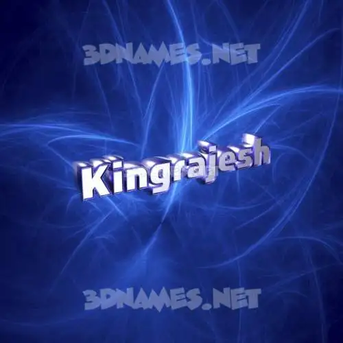kingrajesh in Plasma style - 3D name wallpaper