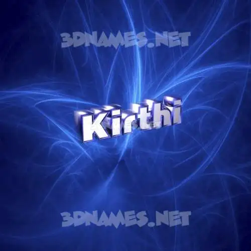 kirthi in Plasma style - 3D name wallpaper