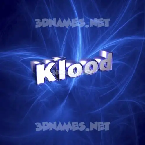 klood in Plasma style - 3D name wallpaper klood in Plasma style - 3D name wallpaper