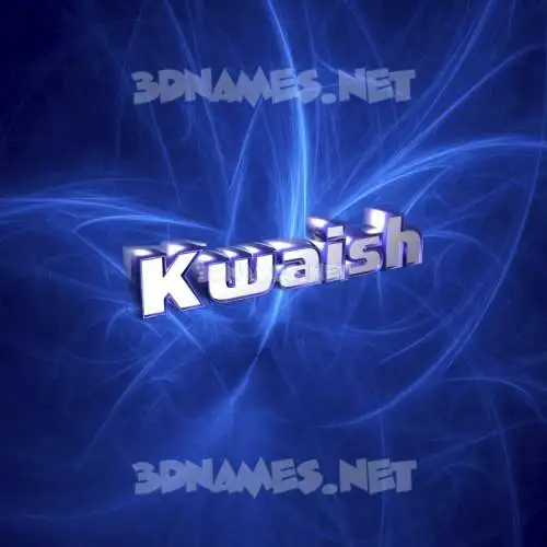 kwaish in Plasma style - 3D name wallpaper kwaish in Plasma style - 3D name wallpaper