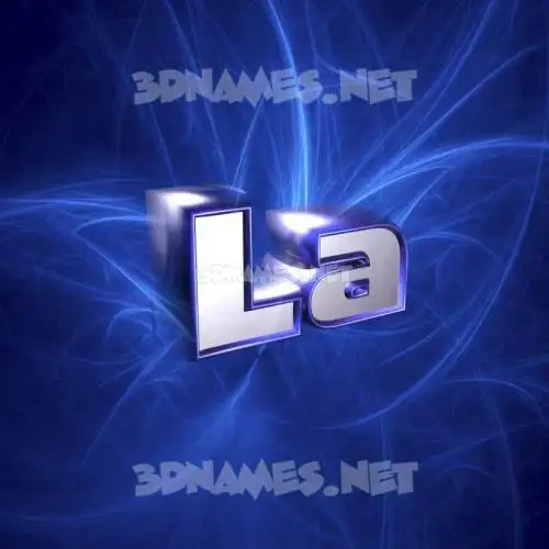 la in Plasma style - 3D name wallpaper
