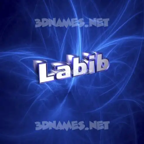 labib in Plasma style - 3D name wallpaper
