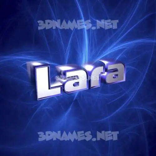lara in Plasma style - 3D name wallpaper