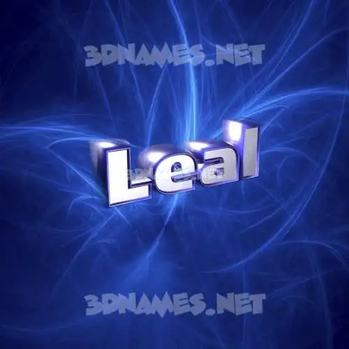 leal in Plasma style - 3D name wallpaper leal in Plasma style - 3D name wallpaper