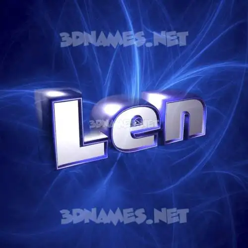 len in Plasma style - 3D name wallpaper len in Plasma style - 3D name wallpaper