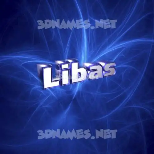 libas in Plasma style - 3D name wallpaper