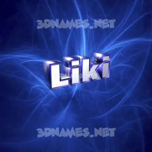 liki in Plasma style - 3D name wallpaper