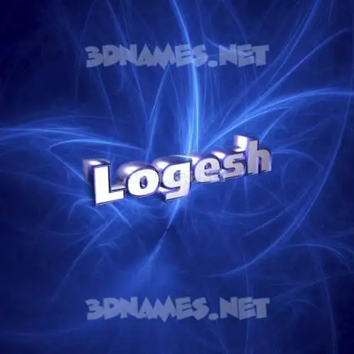 logesh in Plasma style - 3D name wallpaper