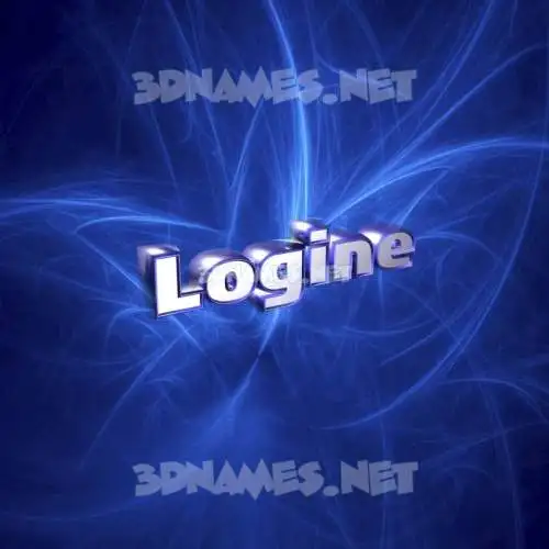 logine in Plasma style - 3D name wallpaper