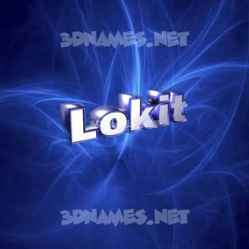lokit in Plasma style - 3D name wallpaper
