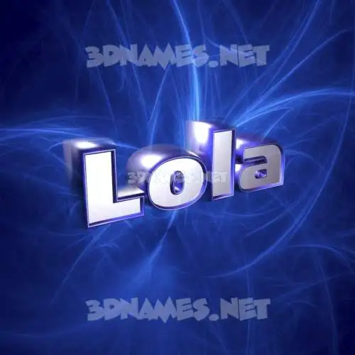 lola in Plasma style - 3D name wallpaper lola in Plasma style - 3D name wallpaper