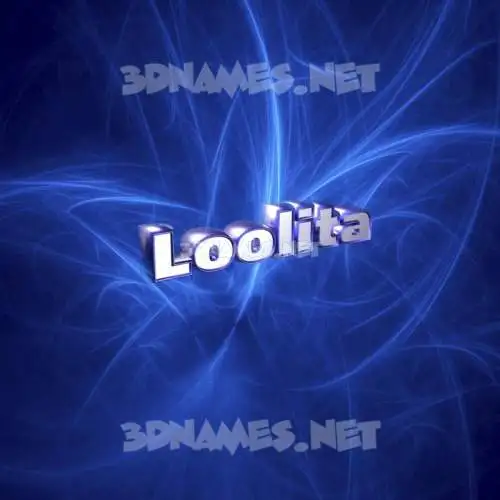 loolita in Plasma style - 3D name wallpaper loolita in Plasma style - 3D name wallpaper