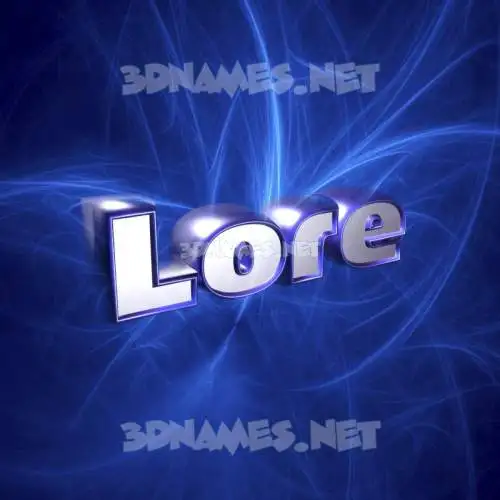 lore in Plasma style - 3D name wallpaper