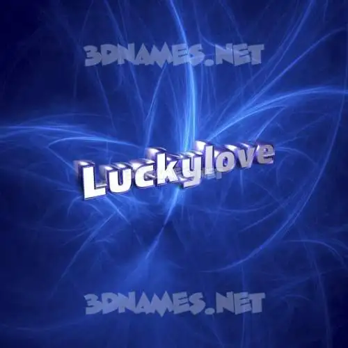luckylove in Plasma style - 3D name wallpaper