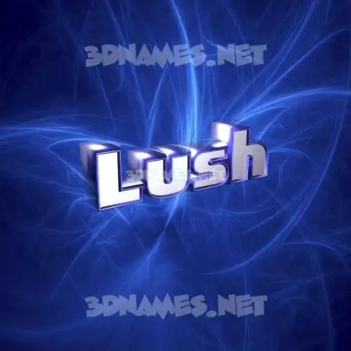 lush in Plasma style - 3D name wallpaper lush in Plasma style - 3D name wallpaper