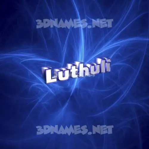 luthuli in Plasma style - 3D name wallpaper